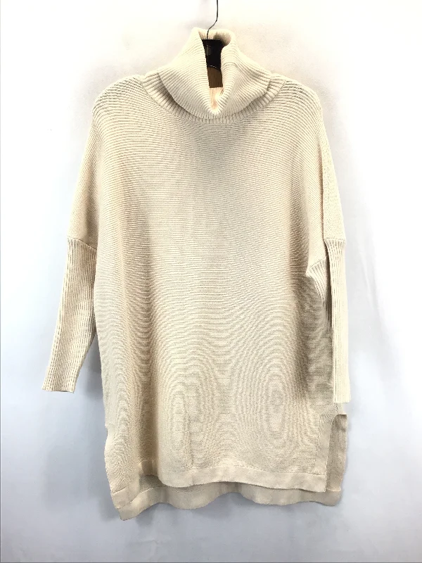 Sweatshirt Collar By Clothes Mentor In Cream, Size: M