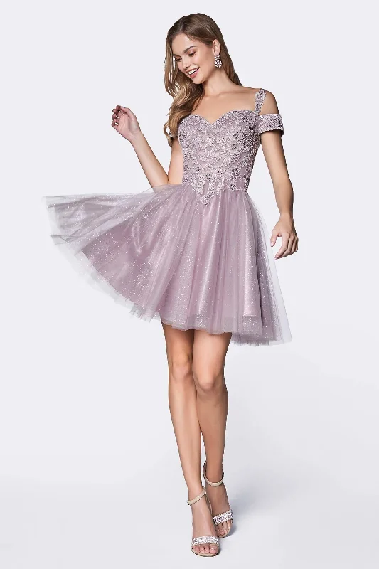 Cinderella Divine CD0132 Off Shoulder Short Prom Dress Sale