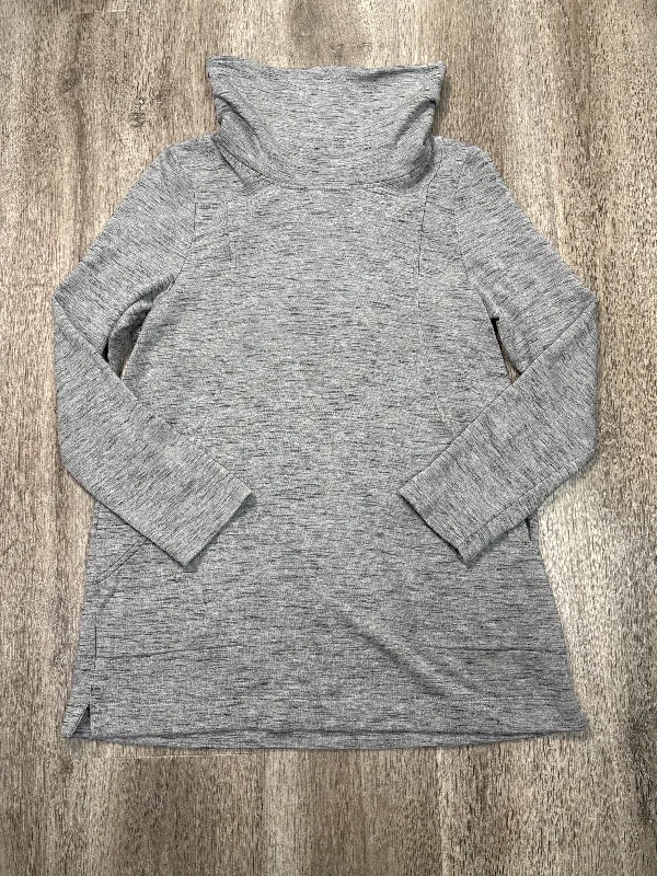 Sweatshirt Collar By Chicos In Grey, Size: S