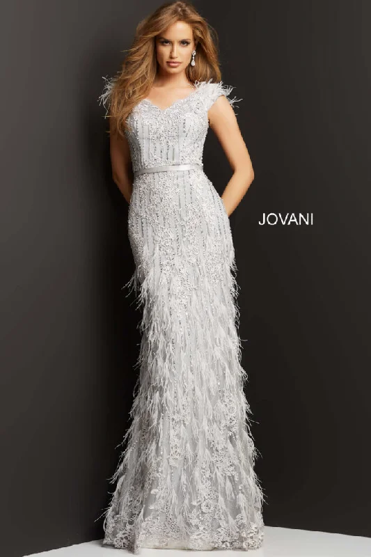 Jovani 03108 Long Beaded Sequin Lace Formal Prom Dress