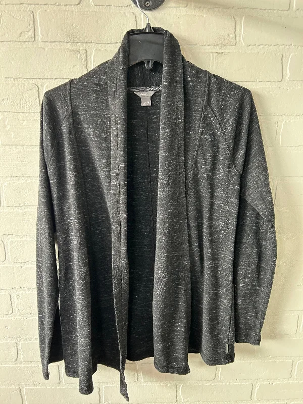 Cardigan By Eddie Bauer In Black & Grey, Size: M