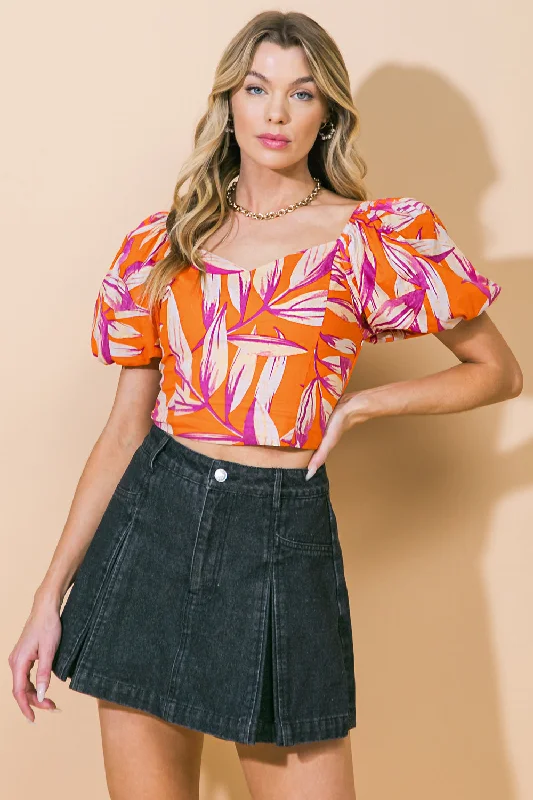 A WORLD OF GOOD WOVEN CROP TOP