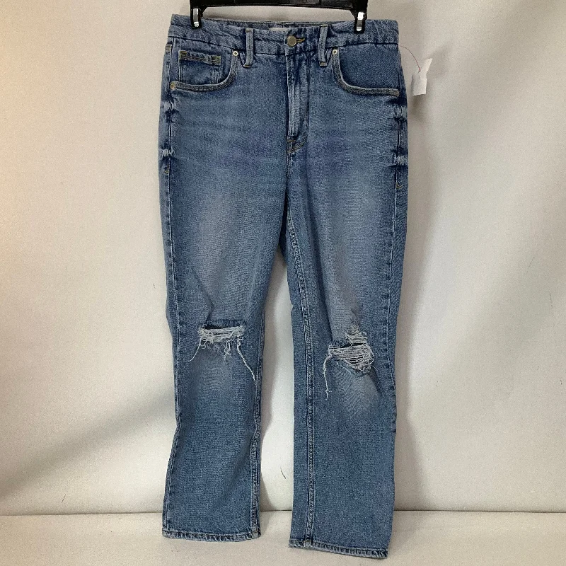 Jeans Straight By Good American In Blue Denim, Size: 6