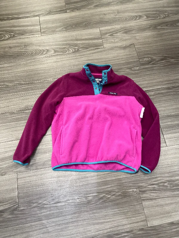 Sweatshirt Collar By Lands End In Pink, Size: M