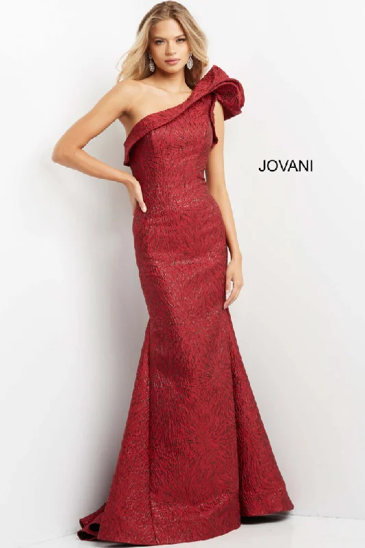 Jovani 05176 Long Beaded Ruffle Formal Prom Dress