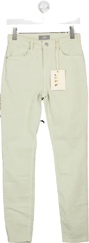 ida Mint Green Rizzo High Rise Skinny Fine Cord Ankle Jeans BNWT W24