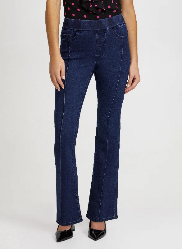 Pull-On Bootcut Jeans