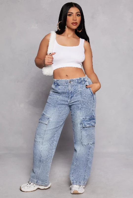 Almost Famous Wide Leg Cargo Jeans