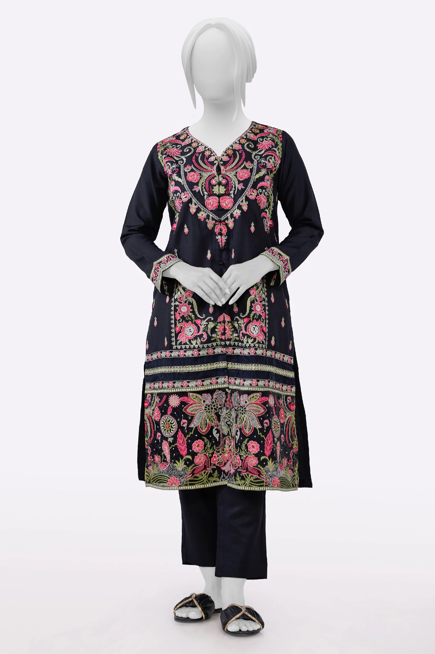 Black Embroidered Kurti