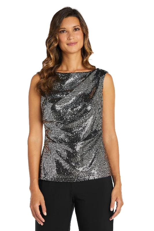 R&M Richards 9220 Sleeveless Metallic Top Formal