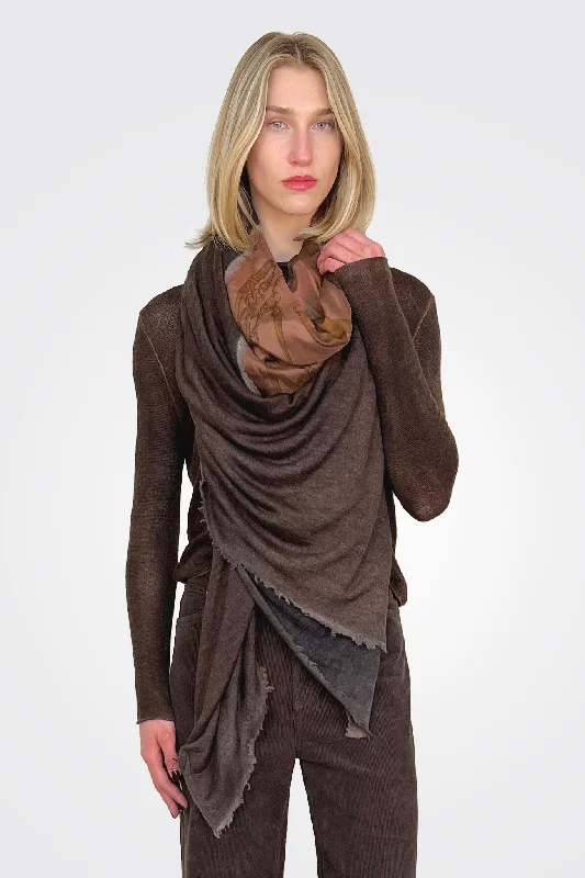 Jumbo Scarf - Brown Multi