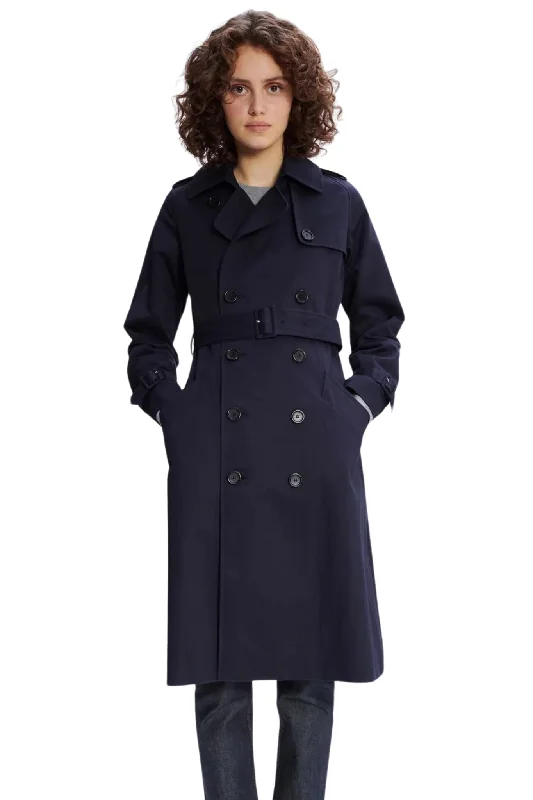 Greta Trench in Dark Navy