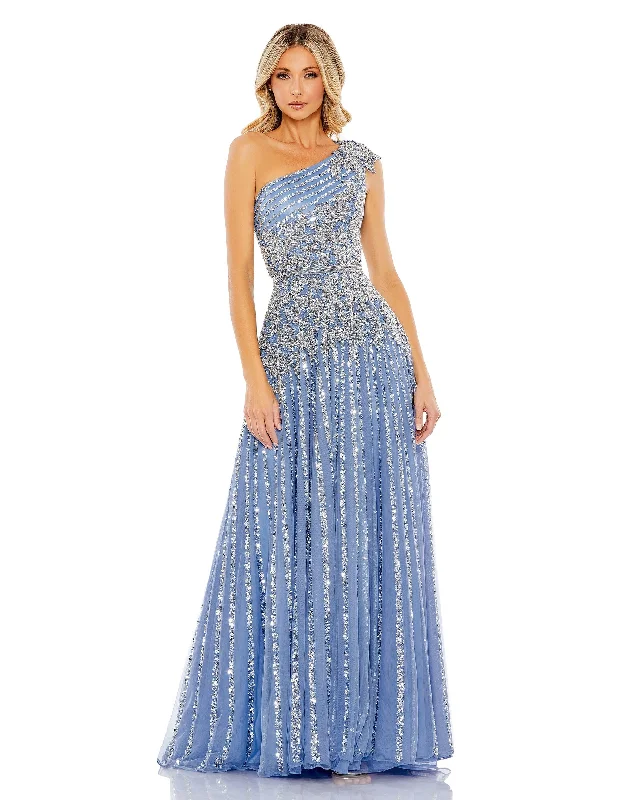 Mac Duggal 5679 Long Sequin A Line Formal Prom Dress