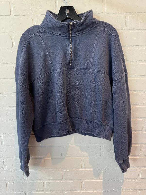 Sweatshirt Collar By Abercrombie And Fitch In Blue, Size: S