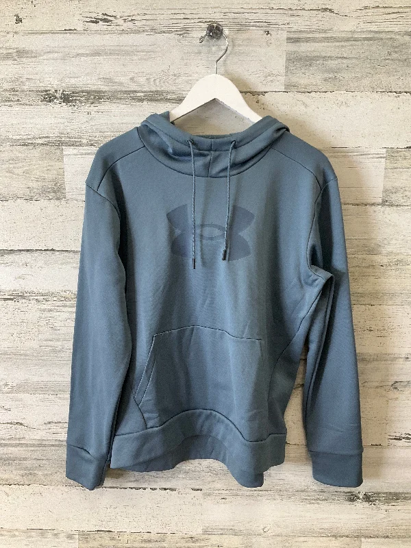 Sweatshirt Hoodie By Under Armour In Blue, Size: M