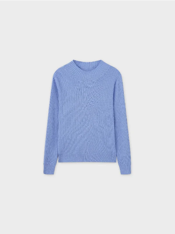 Side Snap Sweater-Periwinkle