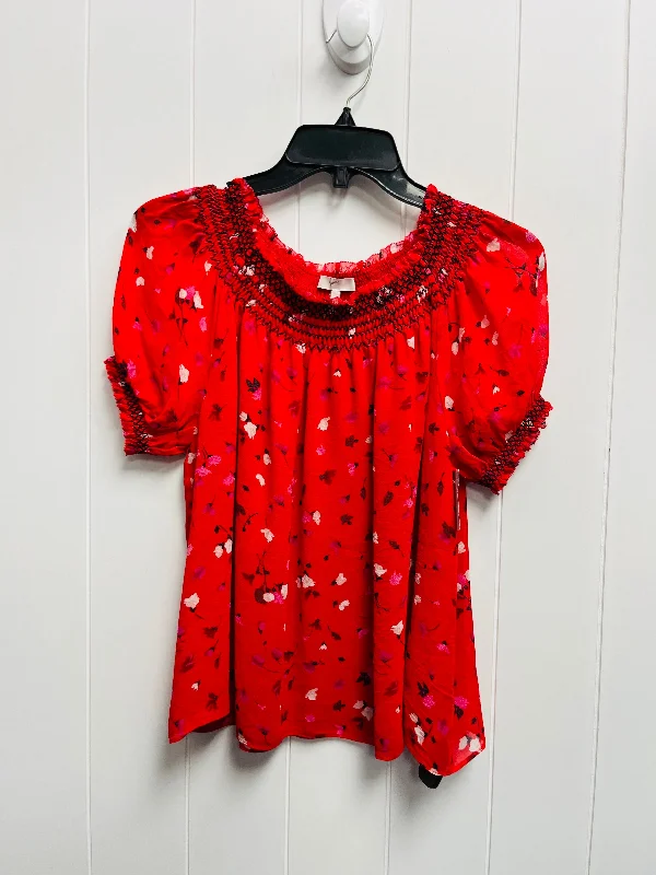 Red Top Short Sleeve Joie, Size S