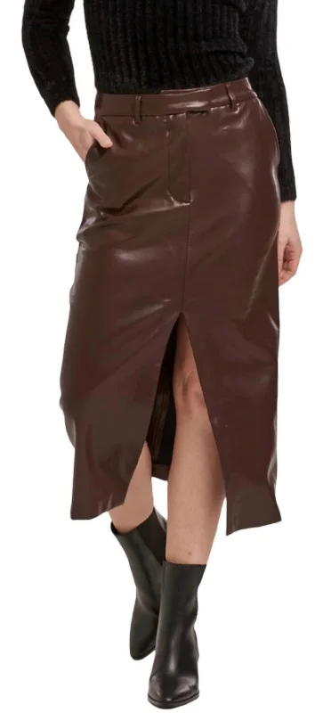 Sia Maxi Skirt In Ground Coffee