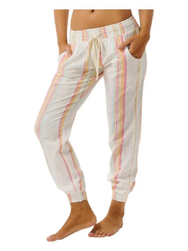 Classic Surf Stripe Pants In Bone