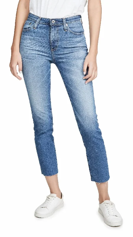 Isabelle High Rise Straight Crop Jeans In 20 Year Duplicity