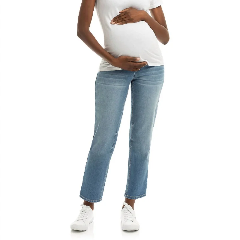 Maternity 28" Straight With Bellyband Jeans In Kinsley