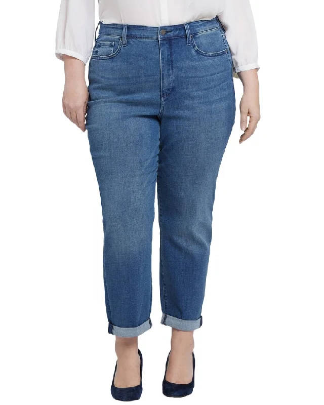 NYDJ Plus Margot Cascade Wave Girlfriend Jean