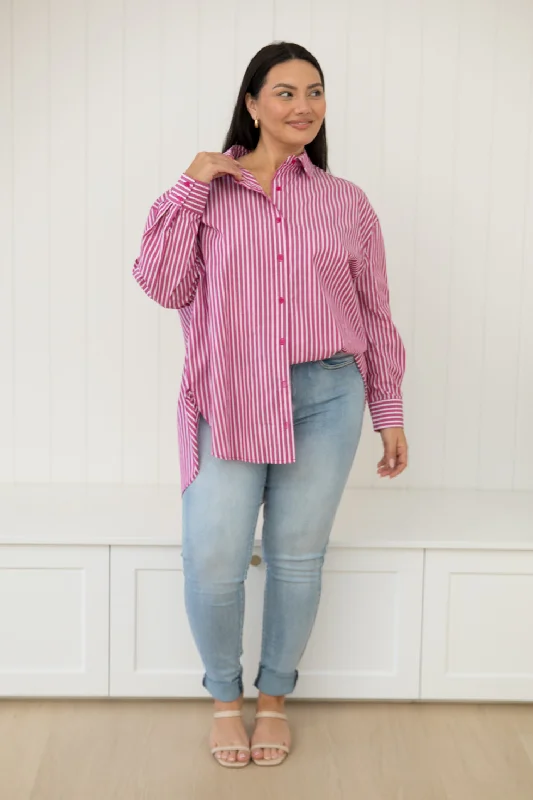 Amore Shirt | Berry Stripe