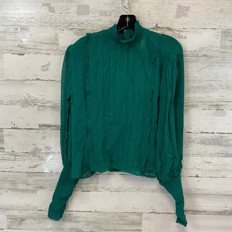 Top Long Sleeve By Farm Rio In Green, Size: L