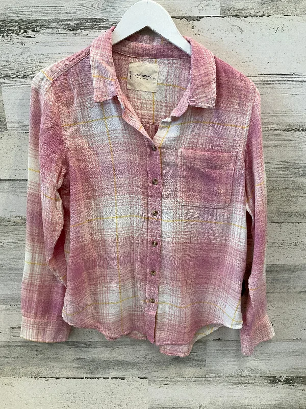 Top Long Sleeve By Lucky Brand In Pink, Size: Xs