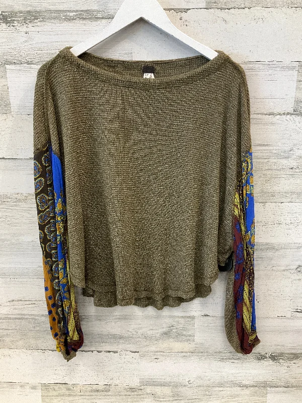 Top Long Sleeve By We The Free In Green, Size: Xs