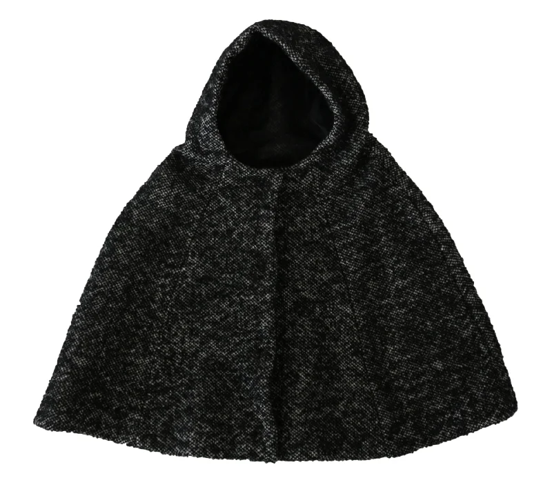 Dolce & Gabbana Elegant  Wool Hooded Scarf by Iconic Italian Women's Label