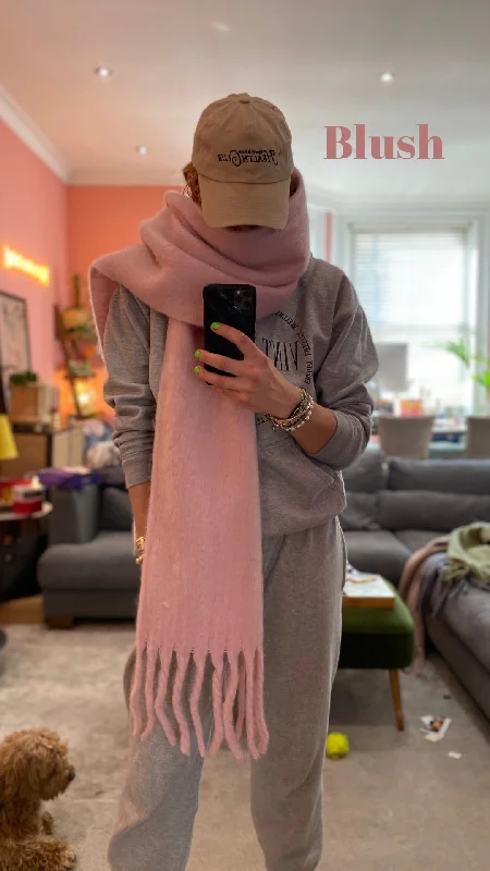 London Blanket Scarf | Blush