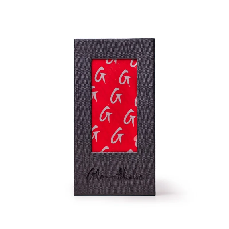 MEDIUM MONOGRAM SILK SCARF - RED